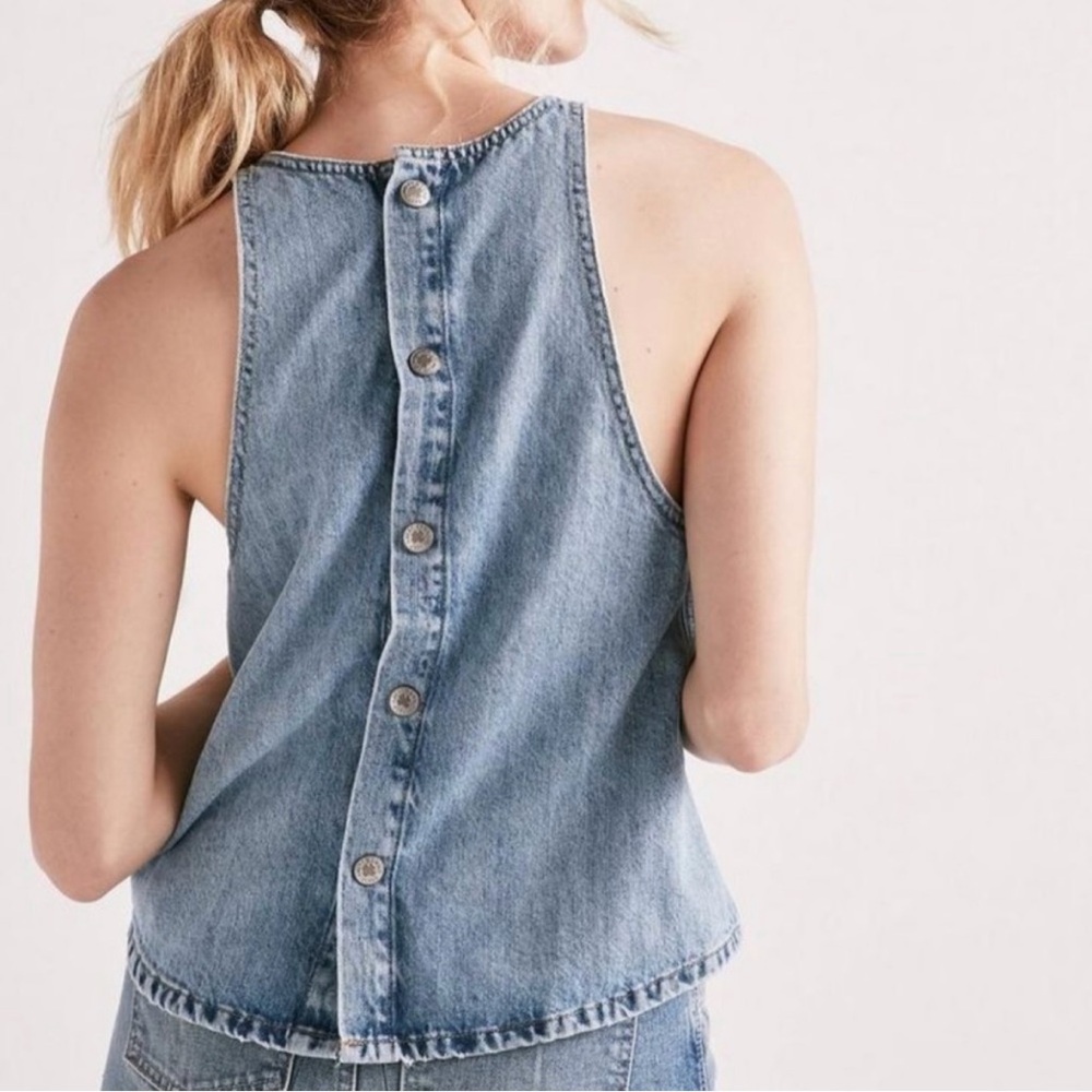 Lucky Brand Snap Back Denim Top